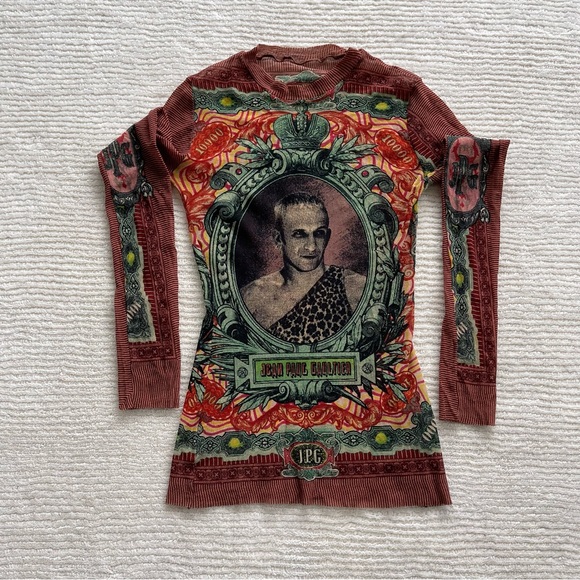 Rare 1994 Vintage Jean Paul Gaultier Money Print
Mesh Top - Picture 2 of 8